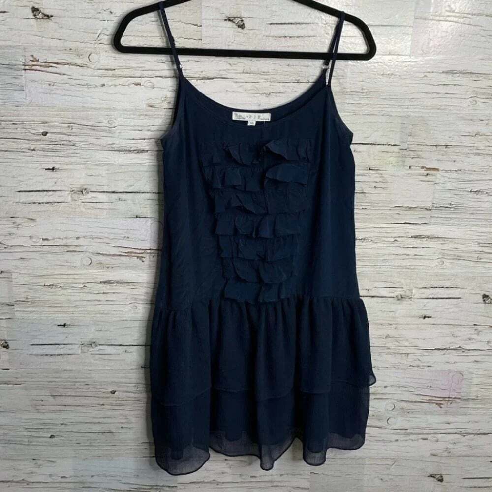 The man repeller x PJK  blue ruffle mini dress size xs